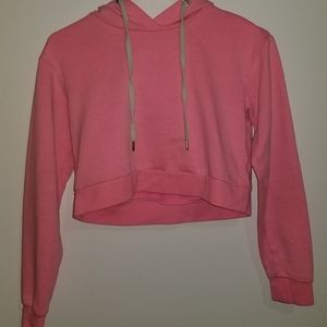 Cropped pink hoddie